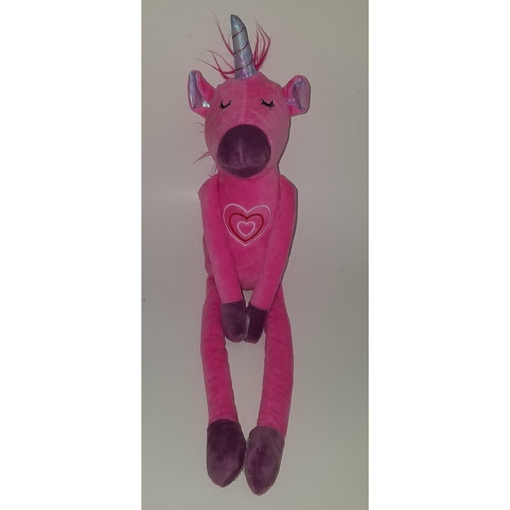 Pink Purple Hanging Unicorn Plush 21" Stuffed Toy